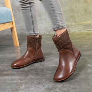 S088 Explosive Martin boots retro handmade leather fashion knitted stitching