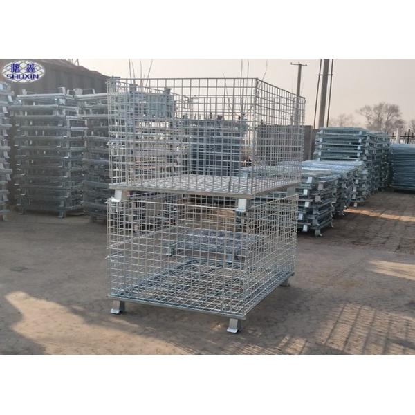 Buy Foldable Lockable Metal Wire Mesh Pallet Cages for Transportation at wholesale prices