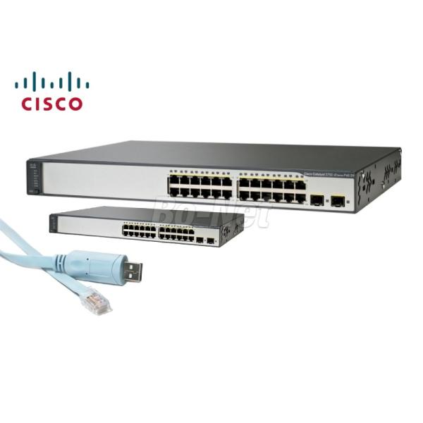 Cisco WS-C3750V2-24PS-S 24port 10/100/1000M Switch Managed Network Switch