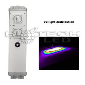 HT-SS-A120 Lampes solaires de jardin 20w, Lampadaire solaire 3000lm, Lampadaire