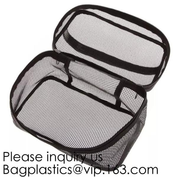 Portable Waterproof Travel Makeup Organizer Bags,Mesh Transparent Design Toiletry Bag for Women Toiletry Bag Makeup Bag
