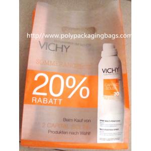 Thicker Frosted HDPE Die Cut Handle Bags Cosmetic Quad Packaging