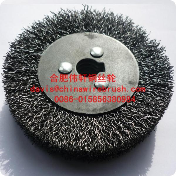 5" Wheel Brushes For Polished Tires, Crimped Carbon Steel Wire
