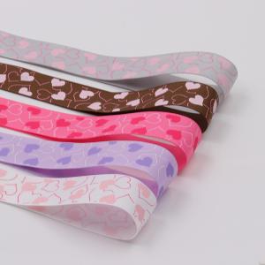 China Silk Screen Printing Double Faced Satin Ribbon 100% Polyester Material on sale