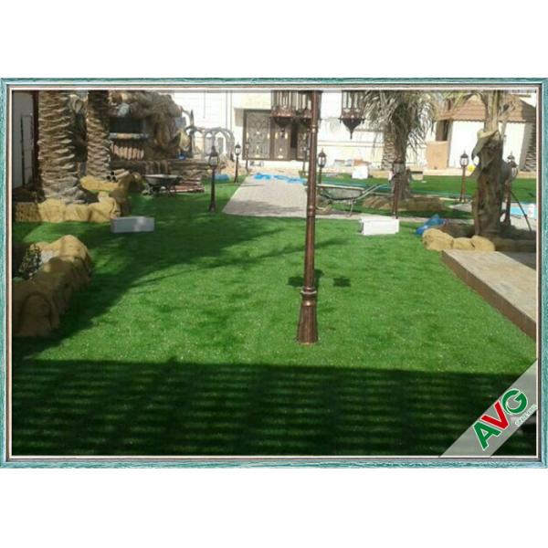 Yard Ornamental Outdoor Artificial Grass / Fake Grass Save Water Attractive Color