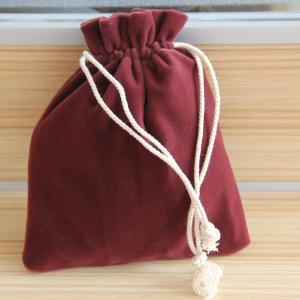 Bracelet Package Bordeaux Velvet Drawstring Bag