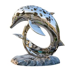 China Whale Metal Sculpture Customized Size Easy Maintenance Elegant Metal Artwork Perfect For Garden And Park on sale