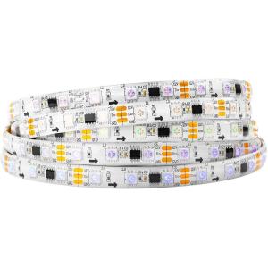 WS2811 IC=RGB IC Addressable Dream Color LED Strip 60LEDs/m IP65 Splash Proof white PCB Flexible DC12V Chasing Effect