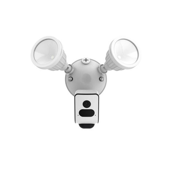 Buy White AI Flood Light Night Vision Waterproof CCTV Wifi Surveillance IP Camera at wholesale prices