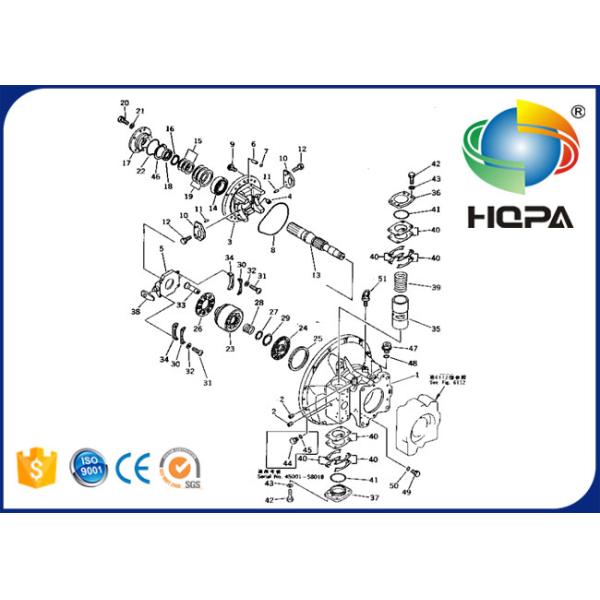 20Y-60-X1261KT 20Y-60-X1261 Hydraulic Main Pump Seal Kit for Komatsu PC200-5C