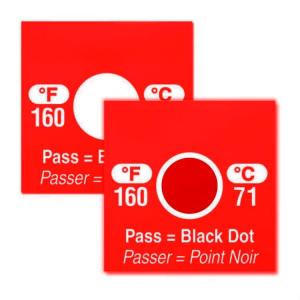 Irreversible Oilproof Waterproof Temperature Sensitive Labels 40-180℃