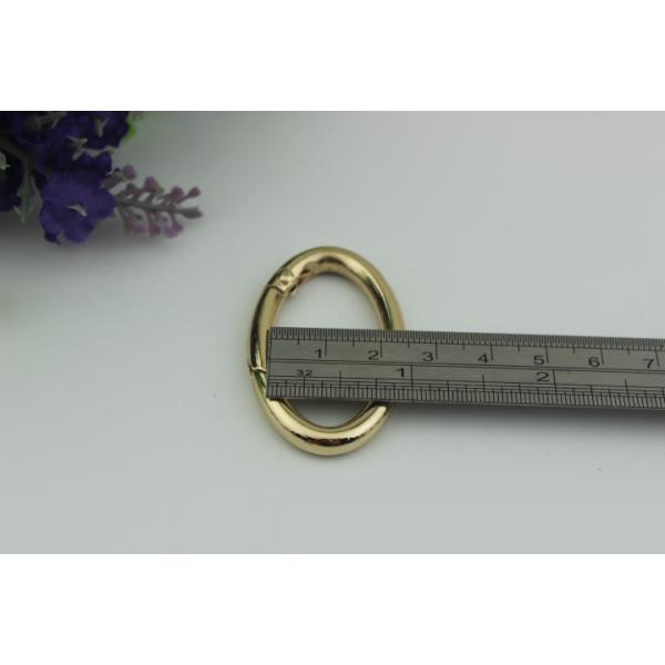 Good Quality Alloy 38 MM Hanging Brush Anti Brass Color Metal O Spring Gate Round Ring