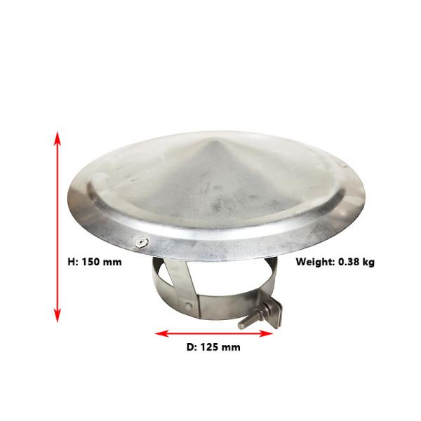 Buy 5" Single Wall Triangle Chimney Rain Cowl Cover Single Wall at wholesale prices