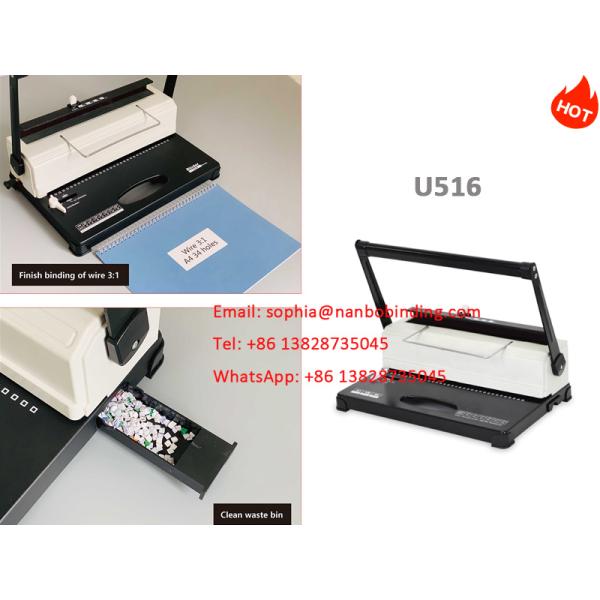 4.5mm Hole A4 Paper Wire 3/1 Punching Binding Machine