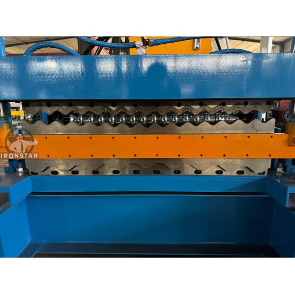 8 rib trapezoidal and corrugated double layer roll forming machine in America