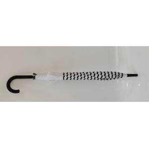 23 Inches 8 Fiberglass Ribs Auto Open Stick Umbrella With J Shape Rubber Coated