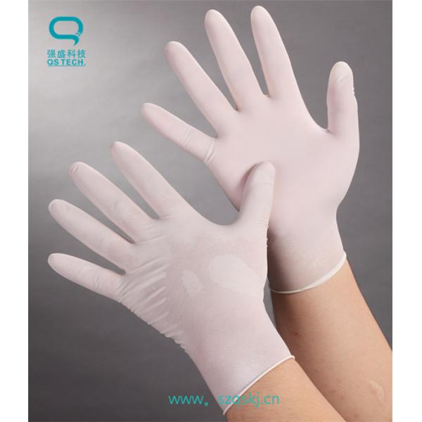 Buy Disposable Clean Room White Nitrile Gloves Class 100 - 1000 at wholesale prices