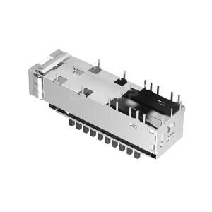 LP11BCS2050 SFP+ 1x1 Cage With Heat Sink Solder Through Hole