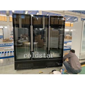 Supermarket meet beef ice cream display 3 glass door upright freezer -22 degrees