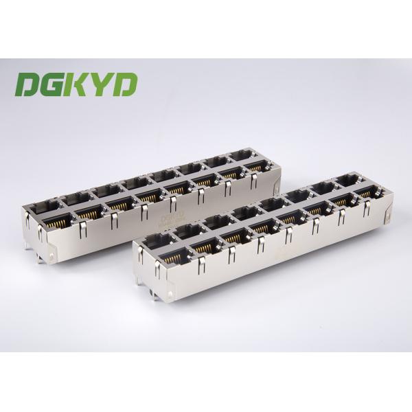 Buy Stack RJ45 Female Jack 2X8 Port top entry ethernet connector 0811-2X8R-19-F RoHS at wholesale prices
