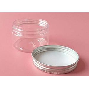 Plastic PET Empty Cosmetic Containers Jars With Silver Aluminum Lid