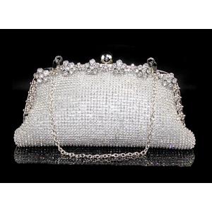 Classic full crystal rhinestone clutch dinner evening lady bride bridesmaid