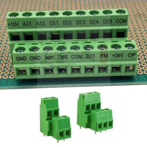5.08mm / 0.2" Dual Row PCB Mount Screw Terminal Blocks Connector With Printed