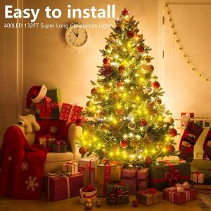 IP65 Warm White Indoor Fairy Lights With Remote 8 Modes Memory Timer Plug In For