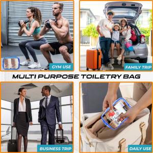 Lager Capacity Waterproof Durable Clear Toiletry Bags With Zipper