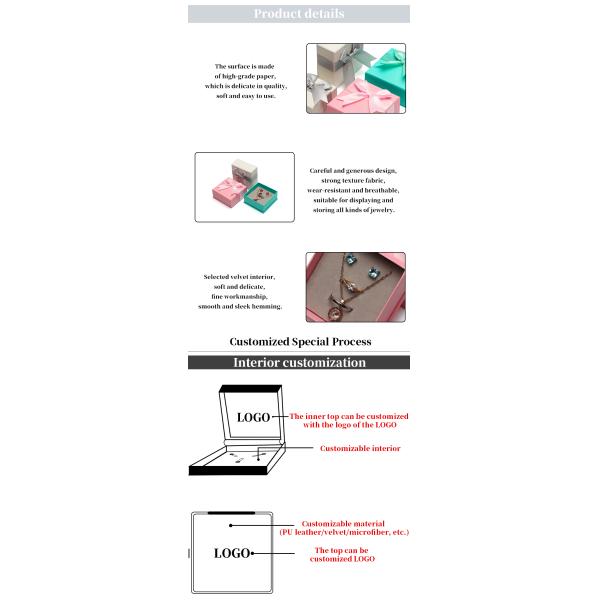 Hanhong Custom Logo Jewelry Package for Girls Earrings Mini Color Paper Velvet Gift Box