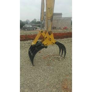 Non Rotatable Excavator Mechanical Grapple Tough Material High Working Strength