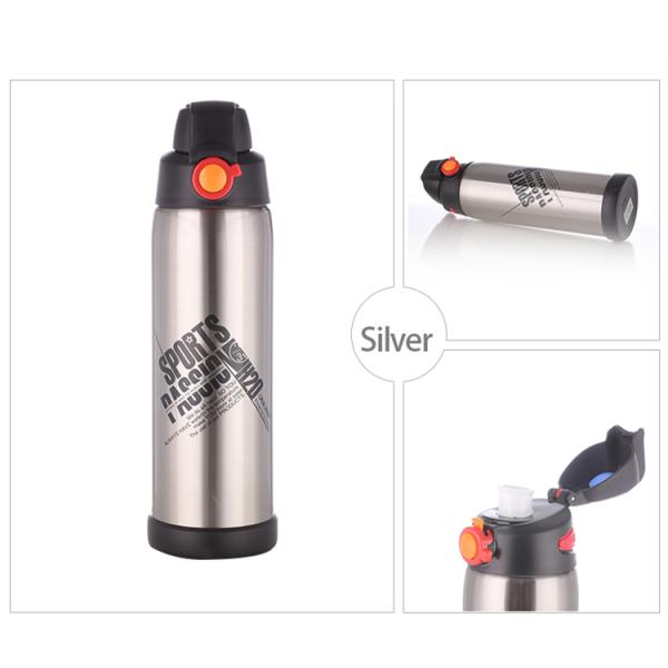 650ml 2019 new fashion Thermos Vacuum Insulated Compact sport Beverage Bottle black