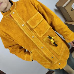 1.6mm Cowhide Leather Split Welding PPE Safety Wear Clothing