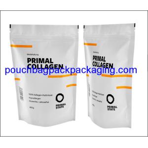 Top zip lock stand up pouch, Resealable laminated aluminum foil bag