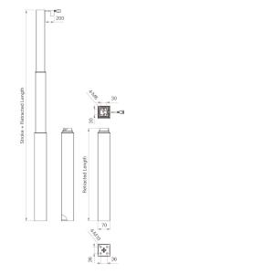 24V DC Telescopic Actuators 700N 35mm/s High Speed For Furniture