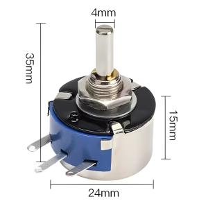 WX14-12 3W Single turn Wire Winding Potentiometer 1K 2K2 3K3 4K7 20K 10K 15K