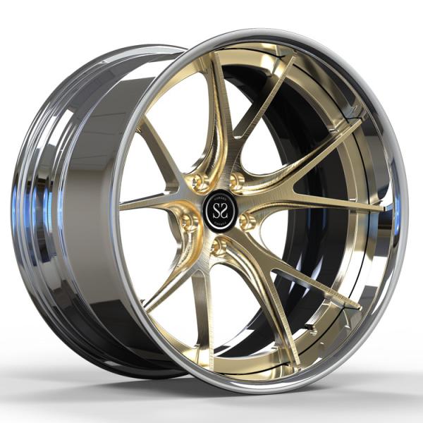 Buy 20inch 20x11 Polished Alloy 2 Piece Forged Brushed Gold Wheels S5 Car Rims at wholesale prices