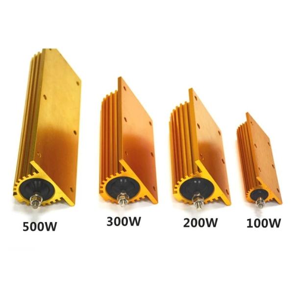 Heat Dissipation Resistor RX24 500W 100R Gold Aluminum Shell High Power Resistance 6/8/1/50/100 Ohm