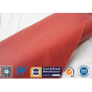 1010gsm Abrasion Resistant Red Silicone Coated Fiberglass Fabric 1mm Thickness