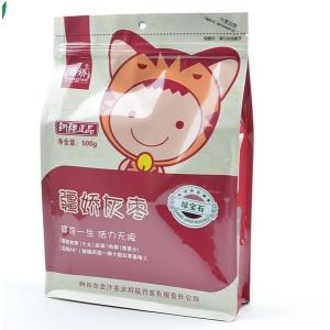 China Printed Food Zipper Plastic Packaging Bags with Clear Window on sale