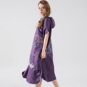 Quick Dry Adult Hooded Towel Microfiber Fabric With Customized Printing