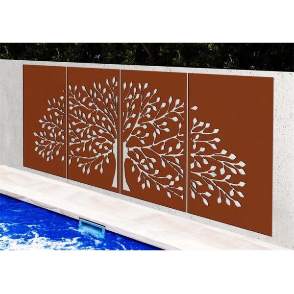 Laser Cut Tree Of Life Design Metal Screen Corten Steel Decorative Panel