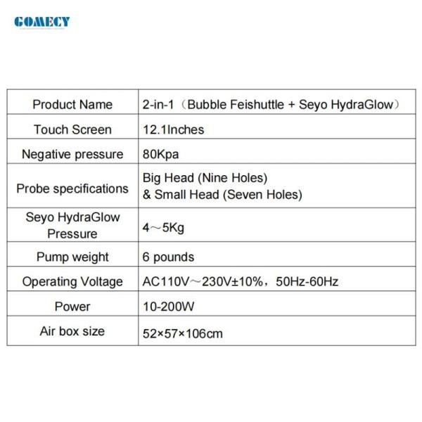 Gomecy Vertical Bubble Feishuttle Beauty Equipment for Professional Skin Detox Serum Infusion and Glow