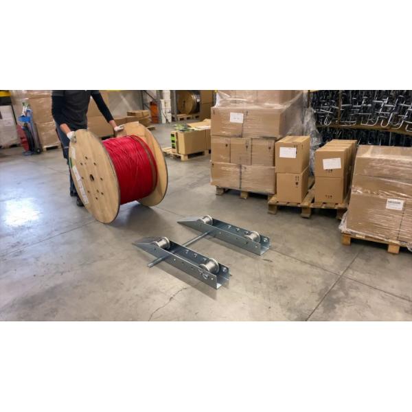 Cable Roll Reel Drum Roller Jacks Stand For Manufacturing And Construction