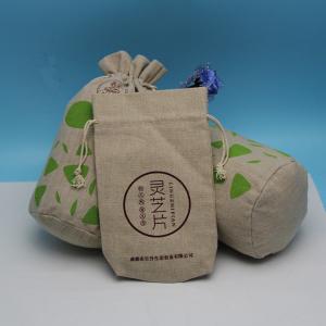 Cylindrical Ladies Drawstring Bag , Small Round Bottom Jute Carrier Bags