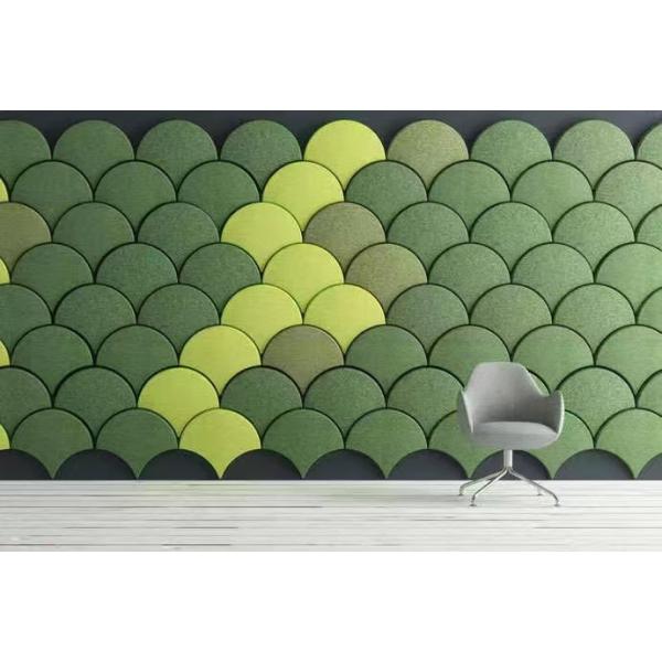 100% Polyester Fiber 3D Decorative Felt Wall Panels Semi Rigid