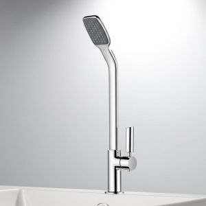 Quality White Finish Faucets with Brass Material and Hand Shower for sale