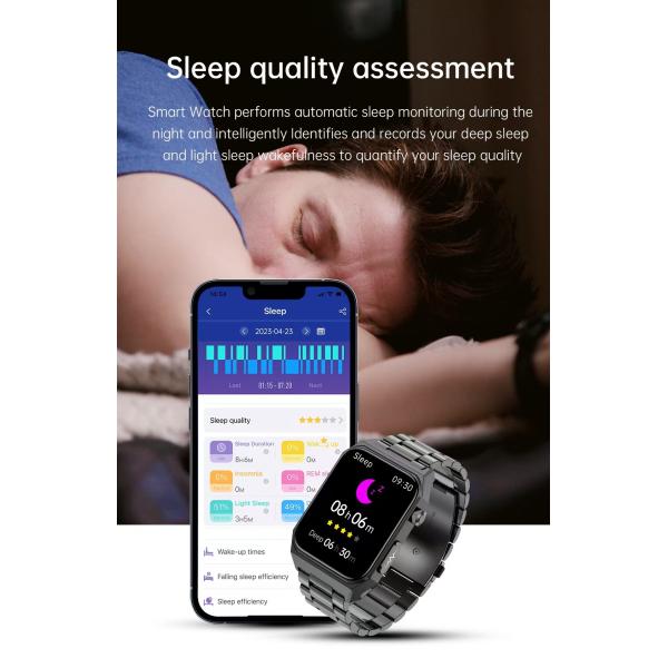 E530 Smart watch Music Control Health Monitoring Smartwatch With Blood Sugar SMS Reminder