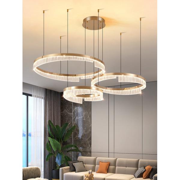 Transparent PMMA Acrylic Lampshade LED Chandelier Rust Resistant