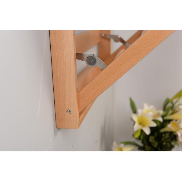 Natural Wood Solid Beech 15.5cm Depth Wall Mounted Drying Rack